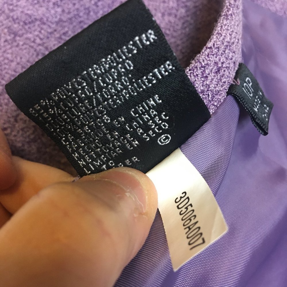 Kasper Purple Retro A-Line Peplum Hem Skirt 10P - Picture 7 of 7